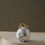 Handmade White Marble Brass Trinket Box, thumbnail 1 of 3