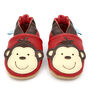 Dotty Fish Cheeky Monkey Soft Leather Baby Shoes With Barefoot Soles, thumbnail 7 of 11