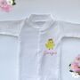 Personalised Girly Chick Embroidered Sleepsuit, thumbnail 1 of 2