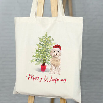 Cockapoo Christmas Tote Bag, 4 of 8
