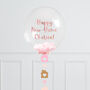 Personalised Pink Home Confetti Bubble Balloon, thumbnail 1 of 2