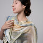 100% Mulberry Silk Scarf, Pastel Yellow In Gift Box, thumbnail 1 of 10