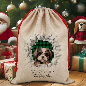 Personalised Christmas Shih Tzu Break Through, 6 of 10