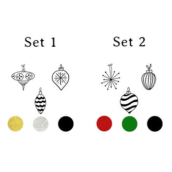 Bauble Rubber Stamps Set, 2 of 3