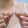 Sterling Silver Tree Charm Huggie Hoops, thumbnail 3 of 11
