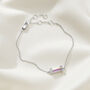 Sterling Silver Birthstone Baguette Bracelet, thumbnail 8 of 12