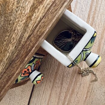 Handmade Two X Drawer Mini Ceramic Jewellery Box Chest, 10 of 12