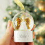 Personalised Angel Glitter Snow Globe Ornament, thumbnail 1 of 2