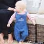 Personalised Baby Embroidered Denim Dungarees, thumbnail 9 of 12