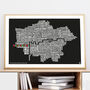 Personalised London Rugby Union Map, thumbnail 1 of 4