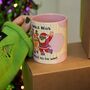 Jingle Bells Mug – Fun Santa And Reindeer Cup, thumbnail 2 of 3