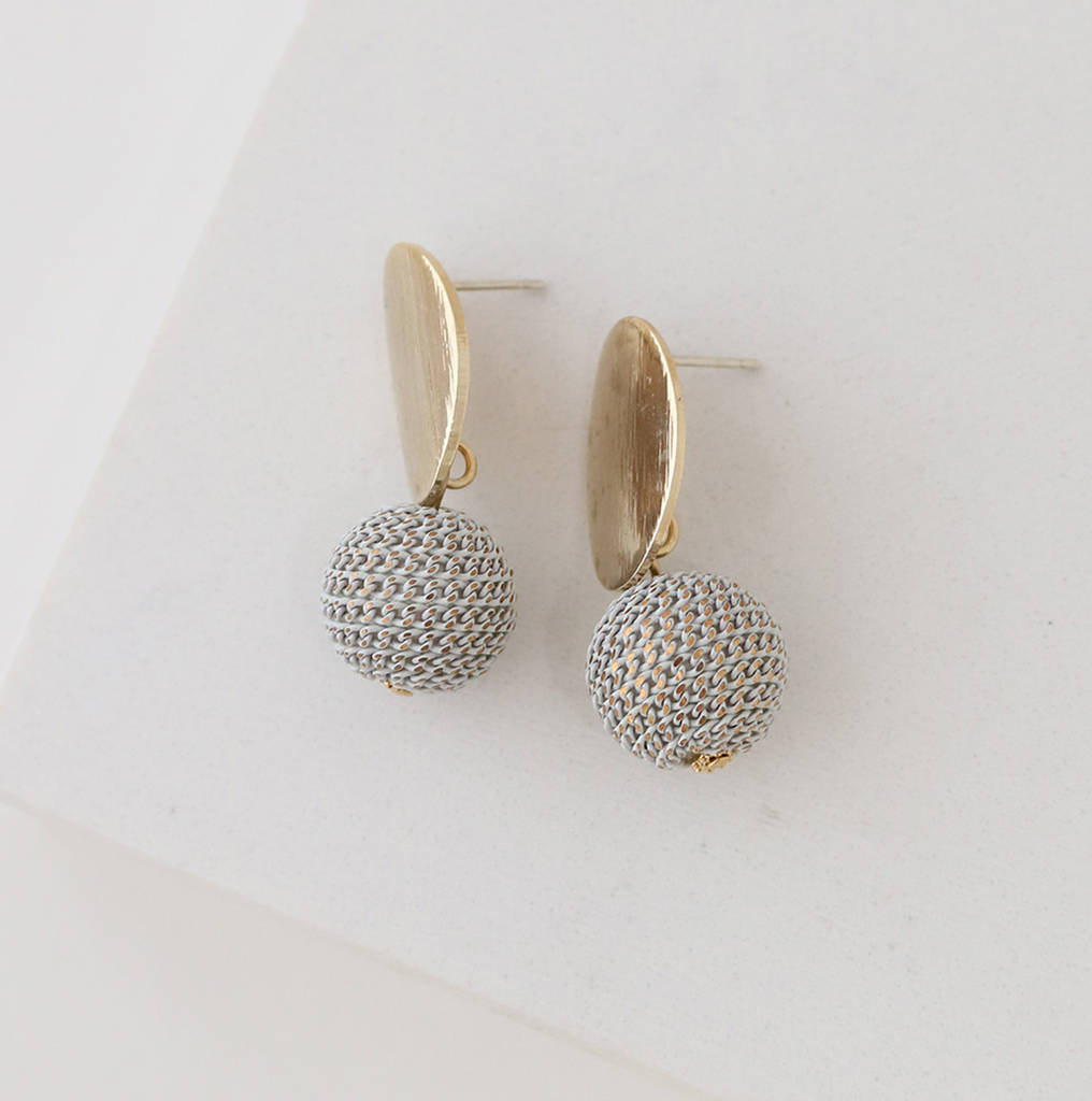 Amos Ball Chain Earrings By Apache Rose London | notonthehighstreet.com