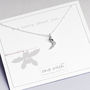 Bat Charm Necklace In Sterling Silver, thumbnail 1 of 10