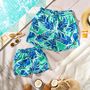 Father And Son Banana Leaf Print Matching Swim Shorts, thumbnail 2 of 8