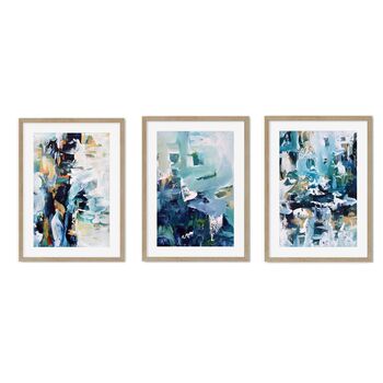Textured Blue Abstract Print Set Of Three, 8 of 9