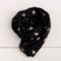 Personalised Rose Gold Bee Print Scarf, thumbnail 4 of 6