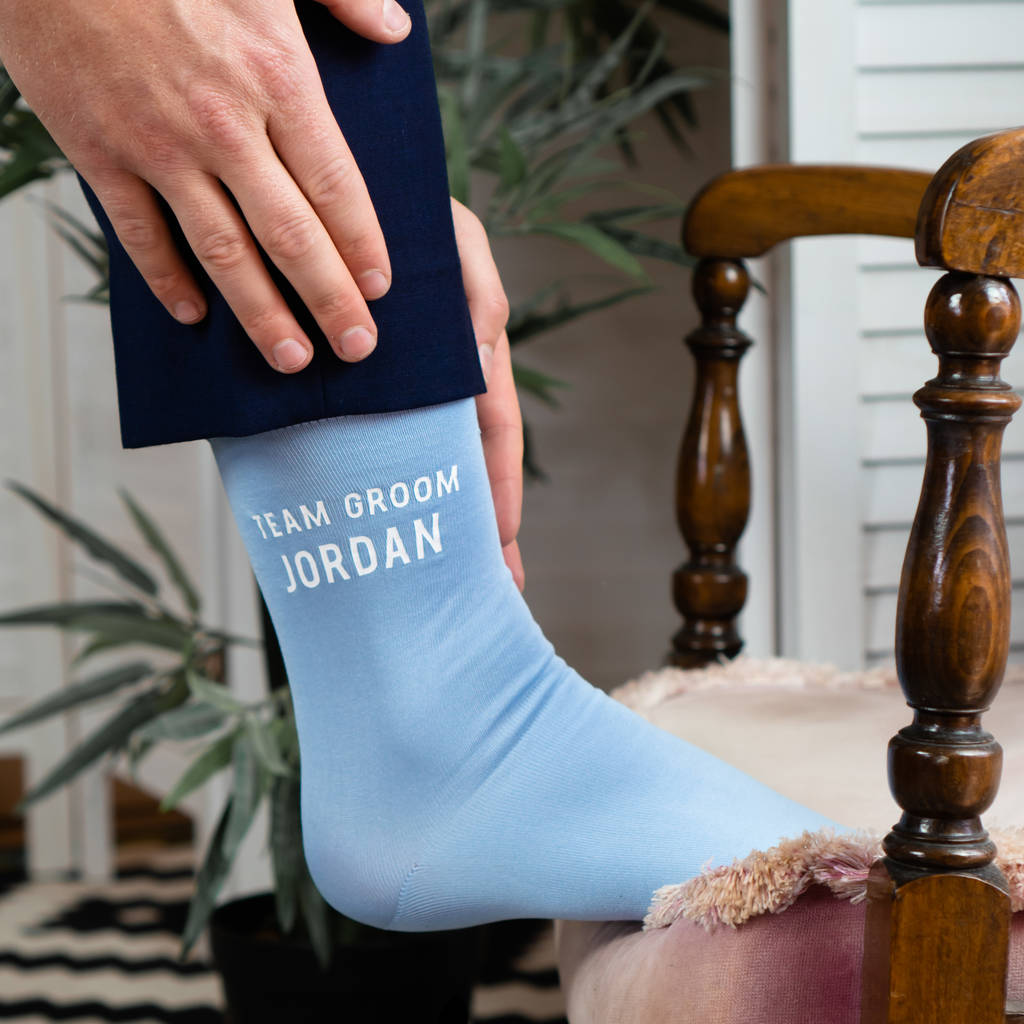 Personalised 'Team' Groom Or Bride Wedding Socks, 1 of 2