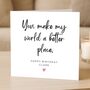 Personalised Better Place Pink Heart Birthday Card For Her, thumbnail 1 of 7