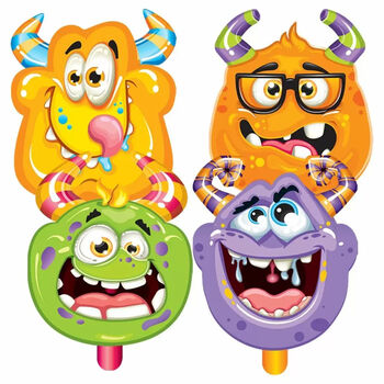 Set Of Two Monster Balloons And Popping Candy, 3 of 3