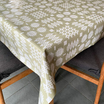 Welsh Blanket Print Oilcloth Tablecloth, 10 of 11