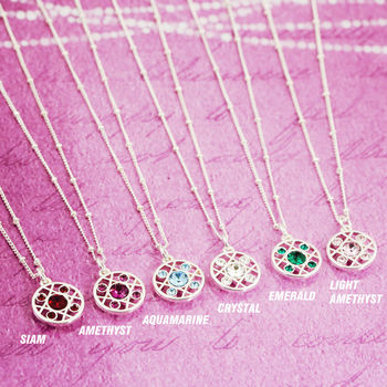 Birthstone Hugs And Kisses Charm Necklace, 5 of 12
