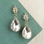 Art Deco Crystal Teardrop Earrings, thumbnail 1 of 7