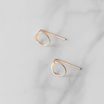 14k Gold Filled Eclipse Studs, 4 of 7