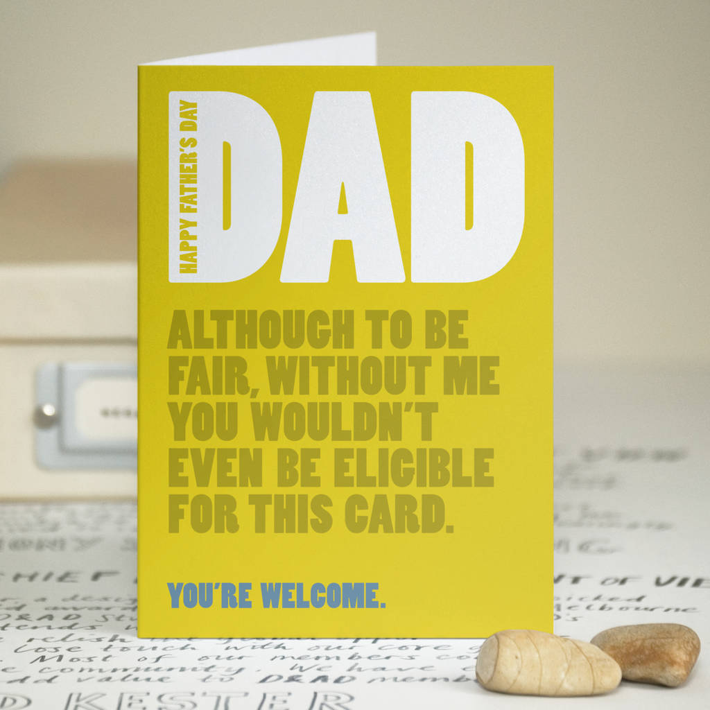 Funny Father's Day 'Eligible Dad' Card, 1 of 3
