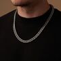 Personalised Silver Stainless Steel Flat Curb Necklace, Cuban Chains, thumbnail 1 of 10