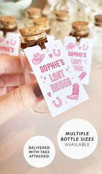 Last Rodeo Hen Party Favours Personalised Shot Bottle Party Bag Filler, 7 of 7