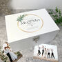 Personalised Luxury White Wedding Foliage Wreath Keepsake Memory Box, thumbnail 1 of 8