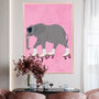 Custom Elephant Rollerskating Personalised Art Print, thumbnail 1 of 6