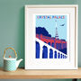 Crystal Palace Print In Football Club Colours, thumbnail 1 of 2