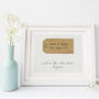 Personalised And So The Adventure Begins Wedding Print, thumbnail 2 of 5