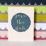 Mini Gold Foiled Save The Date Card, thumbnail 3 of 5