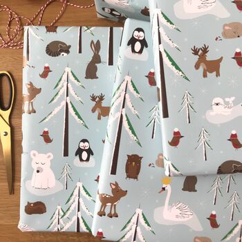 Forest Animals Christmas Wrapping Paper, 9 of 12