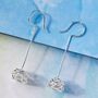 Intricately Woven Sterling Silver Nest Inspired Long Drop Earrings, thumbnail 2 of 11