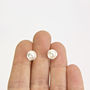 Sterling Silver Pearl Nest Stud Earrings, thumbnail 3 of 9