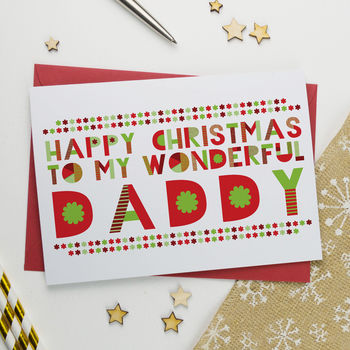 Wonderful Dad, Daddy Or Father Christmas Card, 2 of 3