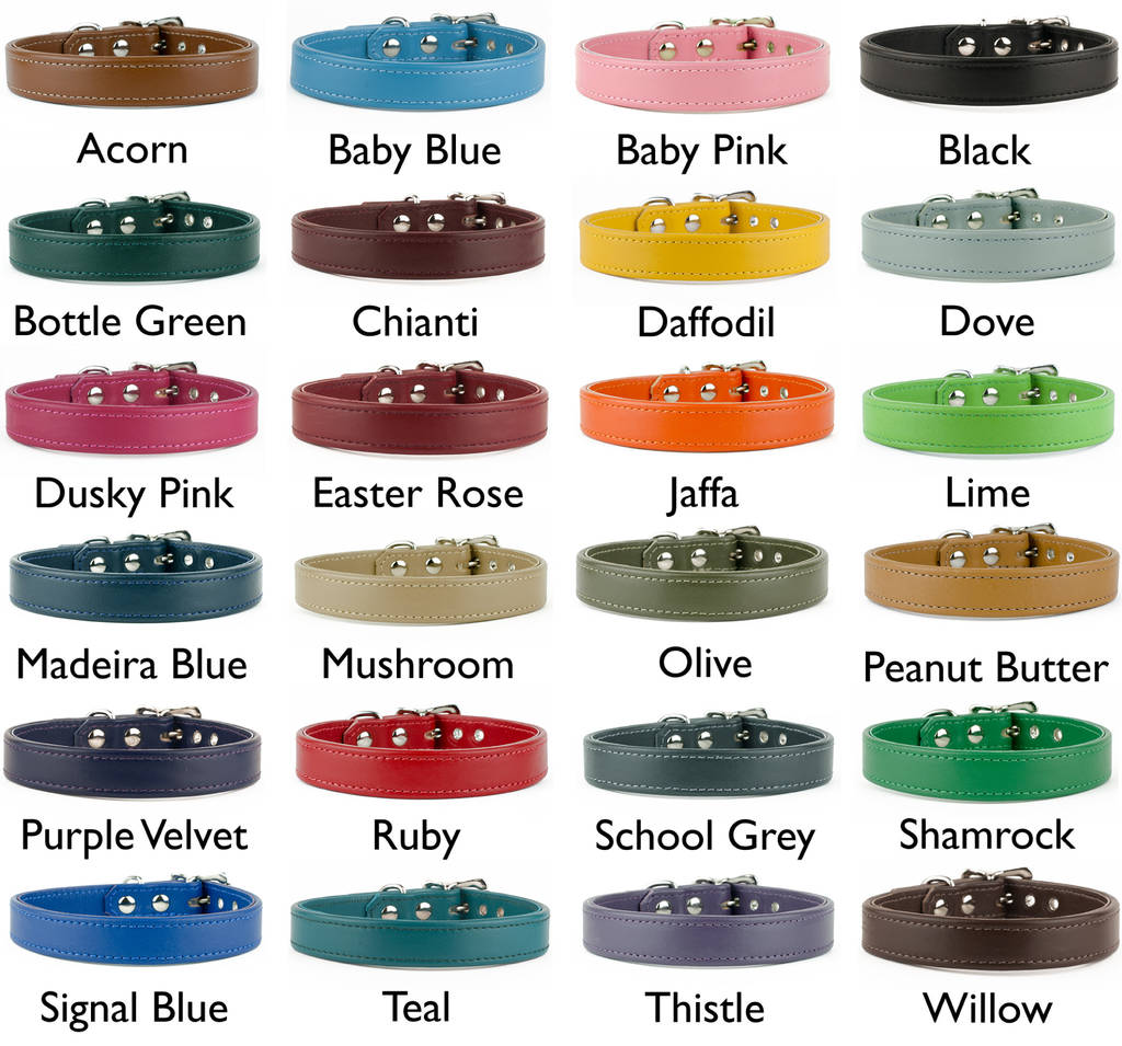 Handmade Italian Calf Leather Dog Collar By Petiquette Collars