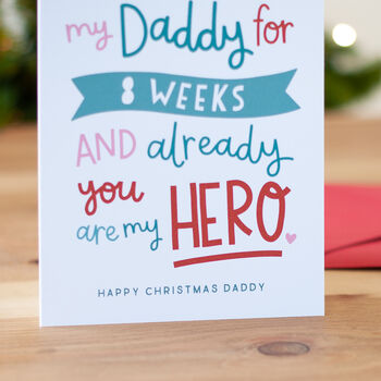 'You Are My Hero' Christmas Card For New Dad, 2 of 2