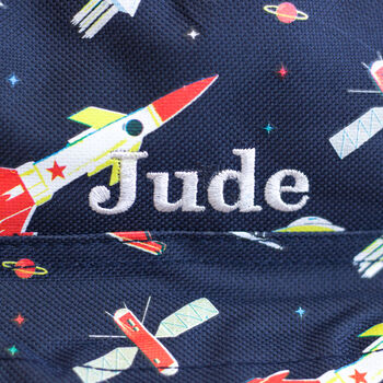 Personalised Space Themed Children's School Travel Bag, 3 of 3