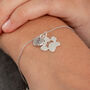 Paw Print And Initial Bracelet, thumbnail 1 of 3