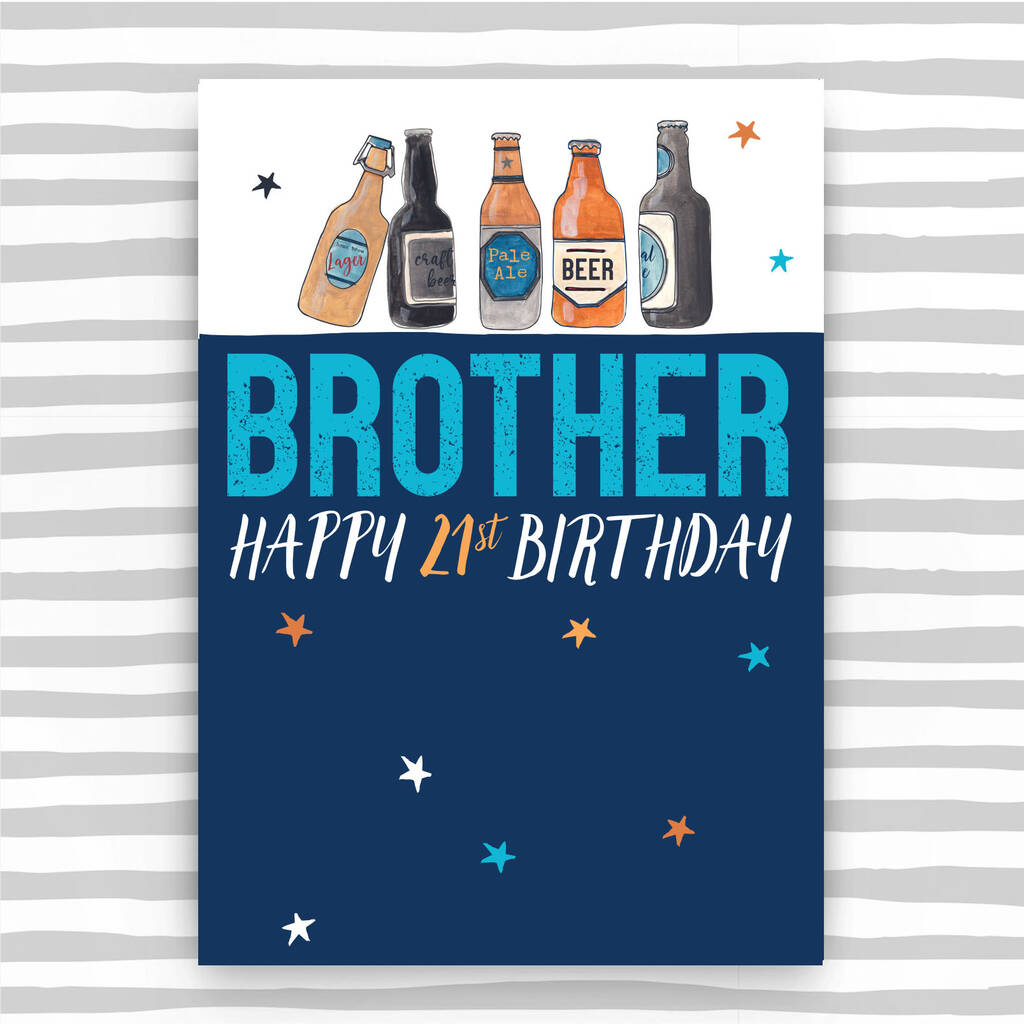 Brother 21st Birthday Card By Molly Mae®