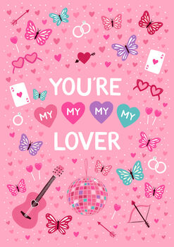 Taylor Swift You're My Lover Valentine's Day Card, 3 of 3