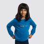 'Look Out, World' Embroidered Children's Sweatshirt, thumbnail 9 of 11