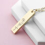 Personalised Birth Flower Bar Necklace, thumbnail 1 of 7