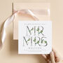 Personalised Mr And Mrs Wedding Day Card | Floral, thumbnail 6 of 6