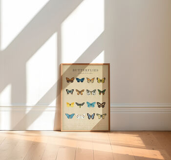Butterflies Vintage Print, 2 of 3