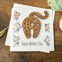 Mother's Day Card With Wooden Cat Knitting Needle Gauge, thumbnail 1 of 6